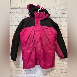 L.L. Bean Pink and Black Kids Jacket